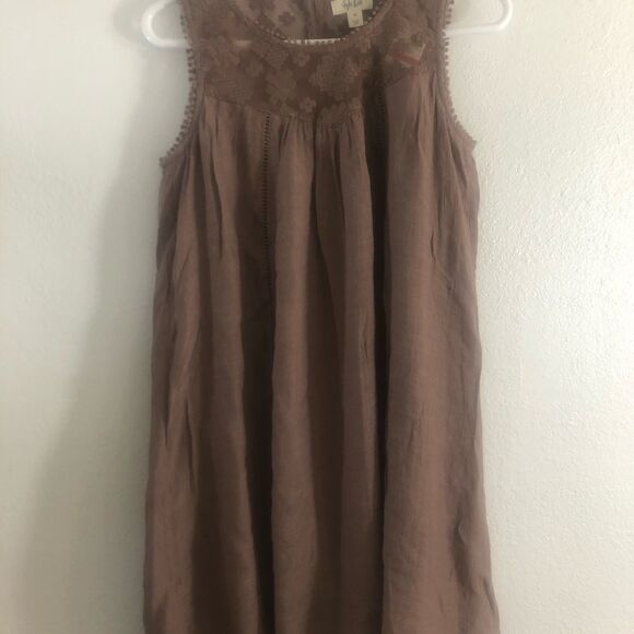 Style & Co Lace-Yoke Handkerchief-Hem A-Line dress - Picture 2 of 5